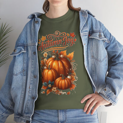 Autumn Joy Pumpkins T-Shirt | Fall Pumpkin Illustration