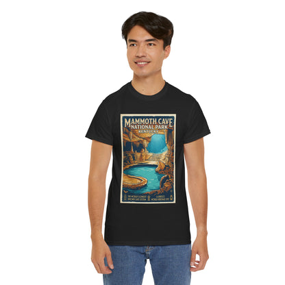 Mammoth Cave National Park Vintage Poster T-Shirt | Kentucky Cave Artwork