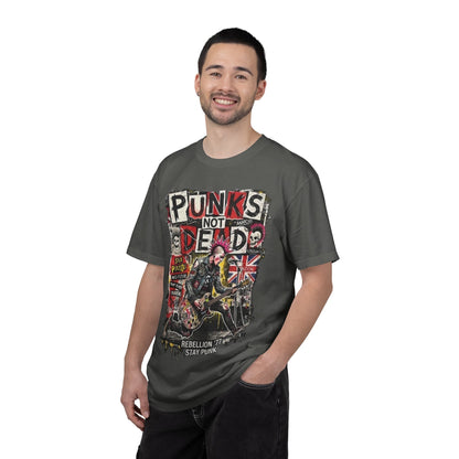 Camiseta gráfica Punks Not Dead | Camiseta de rebelión punk rock